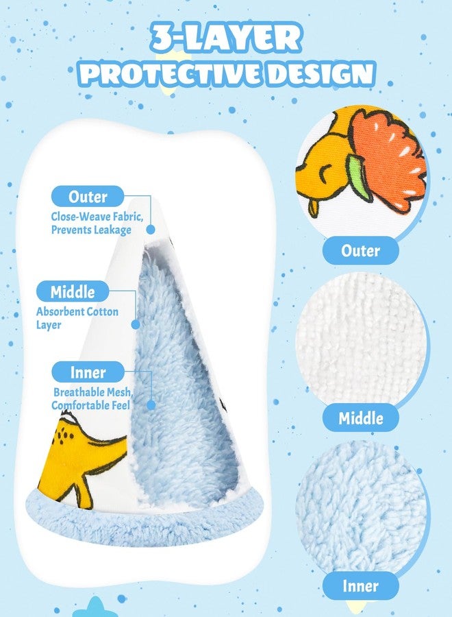 AMAZYC-US 8 Pcs Coral Velvet Pee Covers Baby Boy, Strong Water Absorption Reusable Pee Shield, Diaper Changing Accessory for Baby Boys - Image 3